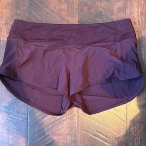 Lululemon maroon shorts.